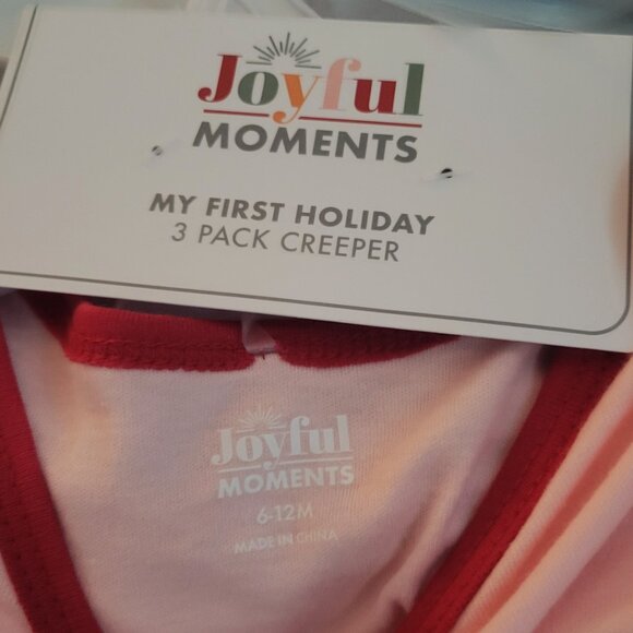 Joyful Moments Baby Girls My First Bodysuits Halloween Christmas Valentine’s Day - Picture 9 of 13